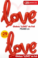 Globo Metálico Premium Rojo LOVE para Decoración