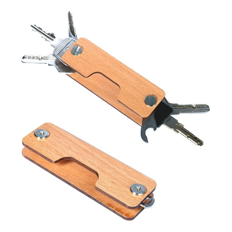 Organizador De 10 Llaves Smart Key De Madera Con Destapador