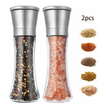 Pimientero Molino Sal De Grano Pimienta Especias Cristal 2pz