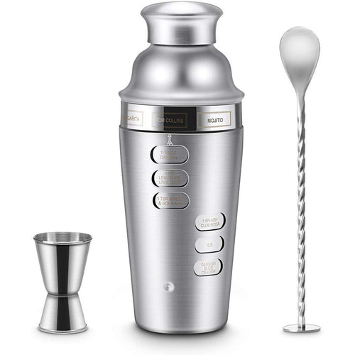 Kit Agitador, Shaker, Shot De Coctelería Con Recetario