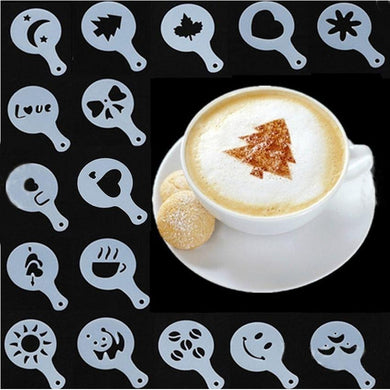 Plantillas Para Cappuccino Café Barista 16pz Decoración