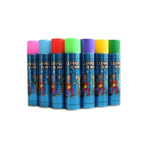 24 Espuma Lluvia Fiestas Cotillón Piñatas 260ml