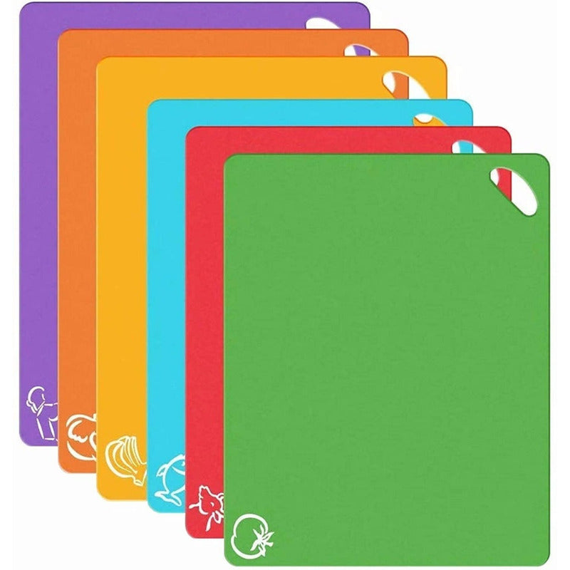 Tablas Para Cortar Picar 38x30 Flexibles 6 Piezas Colores